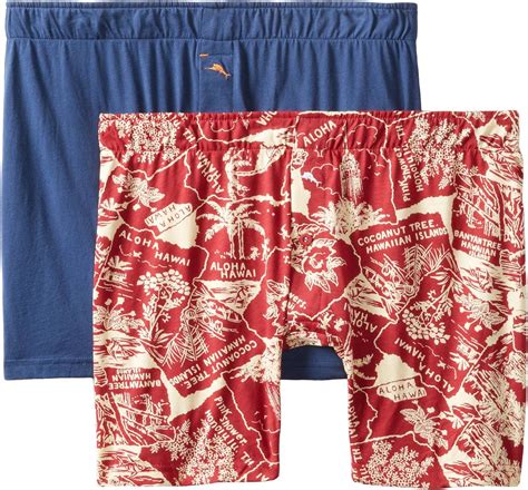 Tommy Bahama Men S Hawaii Scenic Solid Blue Cotton Modal Pack Boxer