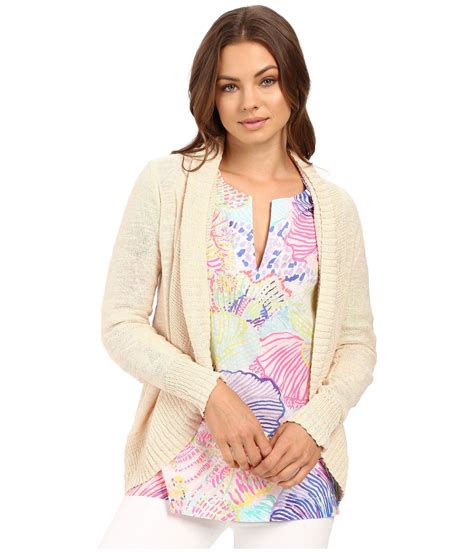 lilly pulitzer brookside cardigan in sand dune modesens sweaters for women sweater women