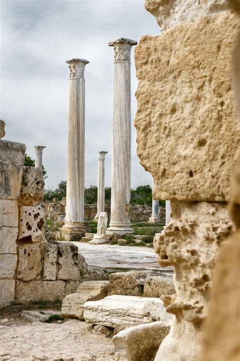 Ruins Of The Ancient City Of Salamis Famagusta Cyprus Stock Photo