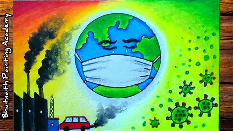 Save Environment From Pollution Drawingsave Earth From Coronavirus