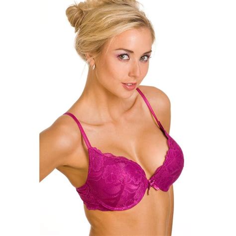 ladies fuchsia camille lingerie push up bra womens padded half cup size 32a 38d