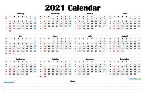 Printable 2021 Calendar By Month 21ytw192 Calendar With Week