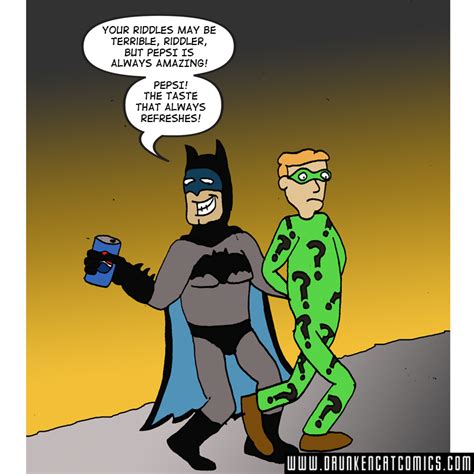 Batman Sells Out Drunken Cat Comics