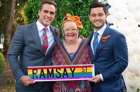 neighbours first gay wedding will be officiated by magda szubanski star observer