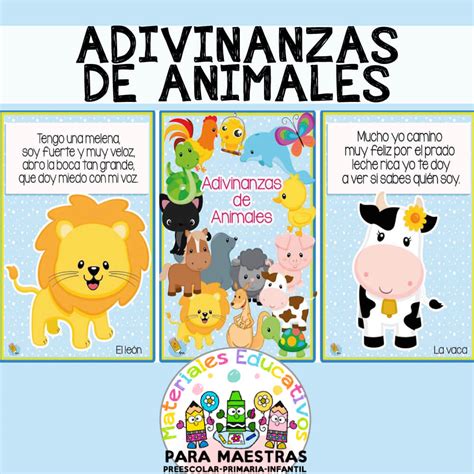 Adivinanzas De Animales Para Niños Materiales Educativos Para Maestras