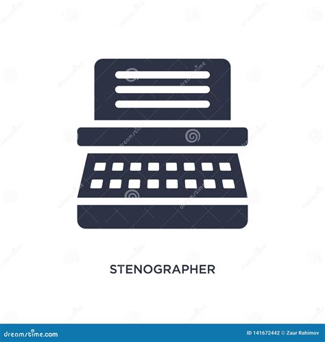 Stenographer Icon Trendy Stenographer Logo Concept On White Background