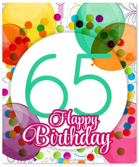 65th Birthday Wishes And Amazing Birthday Card Messages