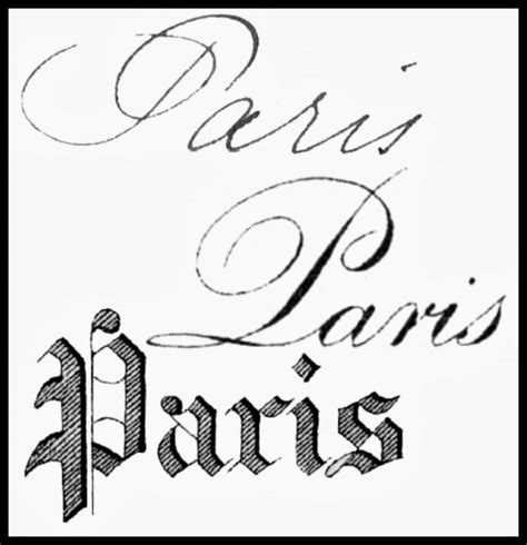 Paris Typography Graphics French Transfer Images French Typography