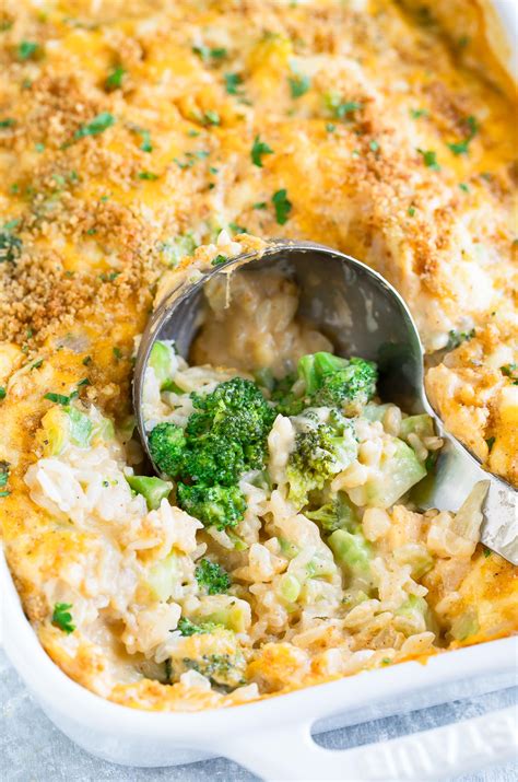Cheesy Broccoli Rice Casserole We Love This Vegetarian Recipe