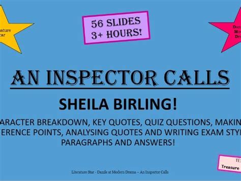 An Inspector Calls Sheila Birling 56 Slides Teaching Resources
