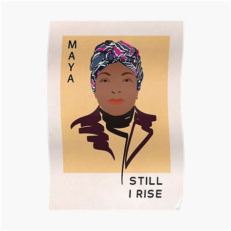 Maya Angelou Quote Wall Art Literaty Poster Still I Rise Print Poem