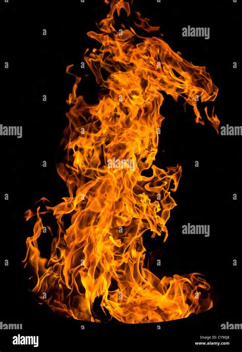 Flames Rising From A Fire Stock Photo Alamy