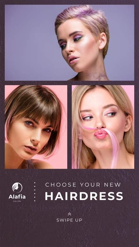 Hair Products Online Instagram Story Template Hair Salon Dyed Hair
