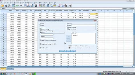 This is unlike many other data. How to Use SPSS: Transform or Recode a Variable - YouTube
