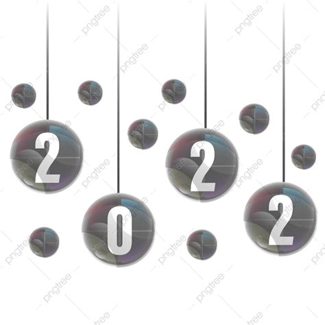2022 Feliz Año Nuevo Color Color Completo Ilustración Vectorial Png