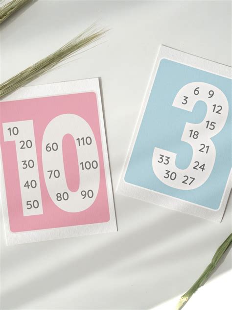 Skip Counting Practice Printable Flash Cards Early Math Skills