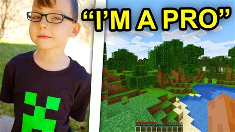 Minecraft Kid Thinks Hes Pro Youtube