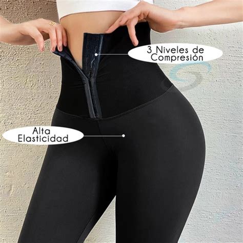 Leggins Deportivo Licra Con Faja Modeladora Reductora Bk Roy Mercadolibre