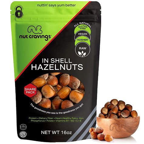 Amazon Com Raw Hazelnuts Filberts With Skin In Shell 16oz 1 Pound