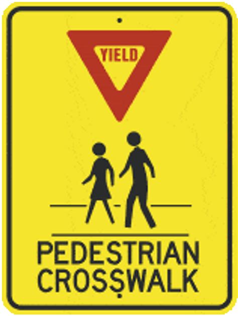 Stop For Pedestrian In Crosswalk