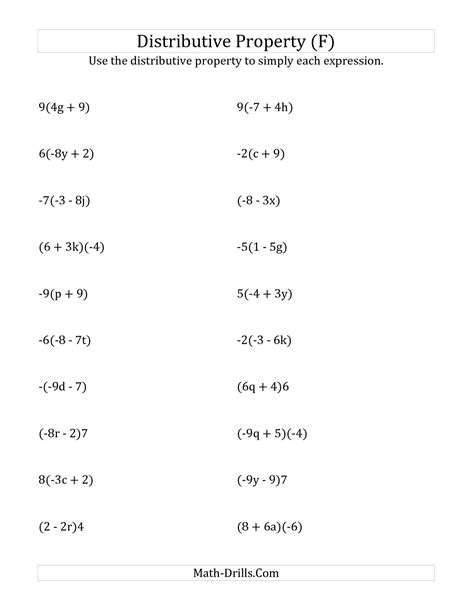 Enjoy these free pintable sheets. 12 Best Images of Distributive Property Worksheets Print ...