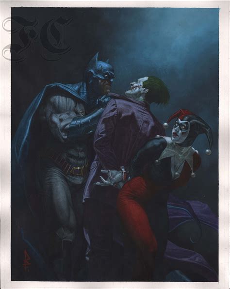 Batman The Joker And Harley Quinn In Fabio Cs Heroes And Villains Comic