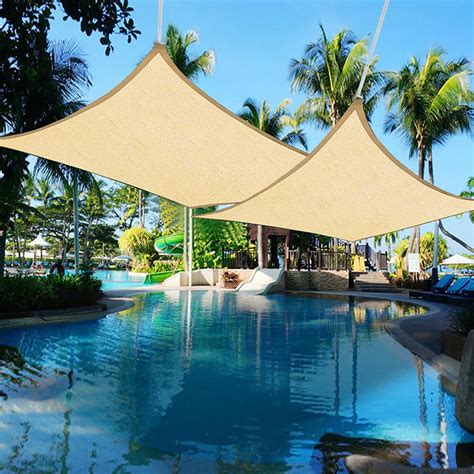 2x Sun Shade Sail Patio Outdoor Canopy Pool Uv Block Cover Triangle