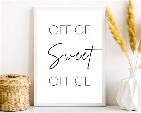Office Sweet Office Sign Printable Decor Office Prints Etsy