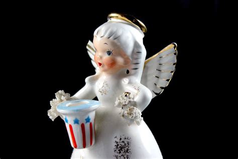 Napco July Angel Figurine Angel Of The Year Collection Collectible