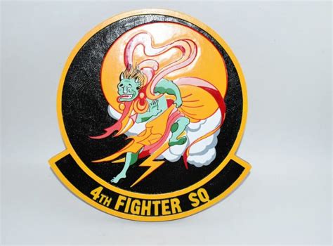4th Fighter Squadron Fightin Fuujins Plaque Squadron Nostalgia Llc