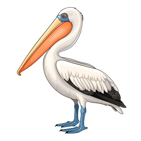 Flat Color Pelican Clipart Transparent Background Flat Color Pelican