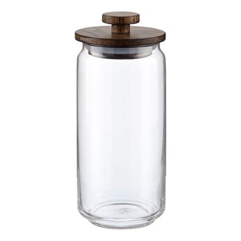 Artisan Glass Canisters With Walnut Lids The Container Store