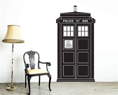 Doctor Who Tardis Sticker Vinyl Wall Decal Home Decorate Large Etsy