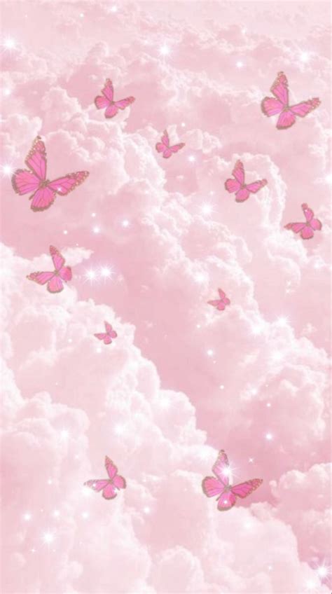 Cute Aesthetic Pink Butterfly Wallpapers Wallpaper Cave