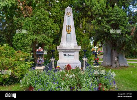Beethovens Grave At Central Cemetery In Vienna Austria Stock Photo