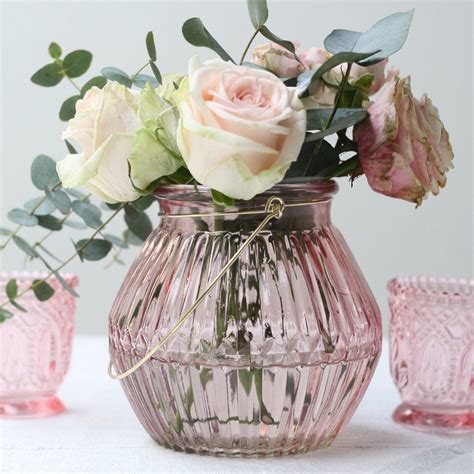 Pink Glass Vase With Gold Handle Available From The Wedding Of My