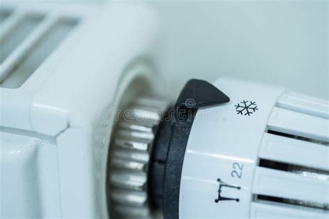 Heat Regulator On A Heater Close Up Picture Heating Costs Stock Photo
