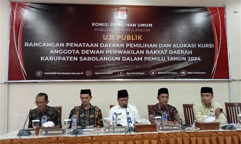 Uji Publik Rancangan Penataan Kpu Sarolangun Pemilu Kursi