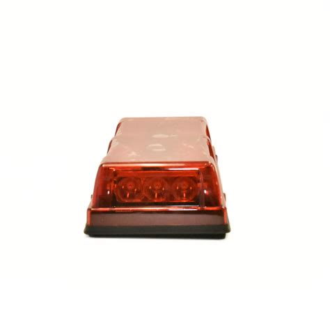 126 67085r 6”x 17” Led Red Low Profile Warning Beacon Strobe 126