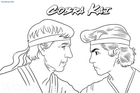 A unique collection of excellent quality coloring images for printing. Cobra Kai Coloring pages - Printable coloring pages ...