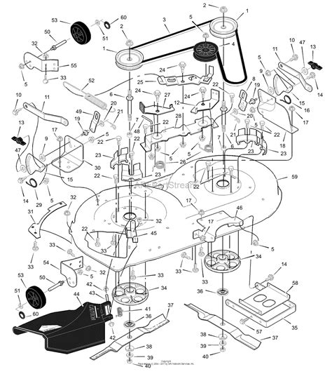 Murray 42590x92a Lawn Tractor 1998 Parts Diagram For Mower Housing