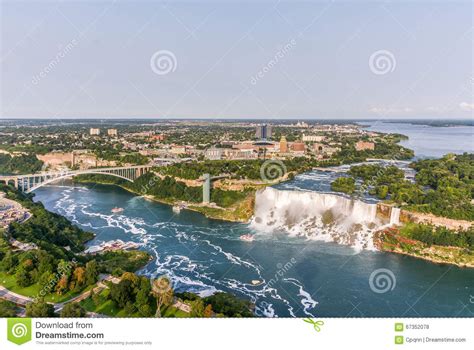 Niagara Falls Aerial View American Falls Stock Photo