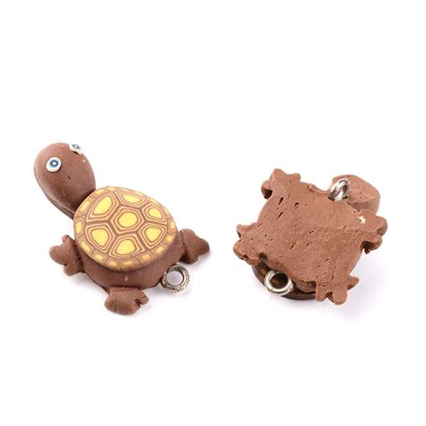 100pcs Mixed Handmade Polymer Clay Pendants Tortoises Charms Links