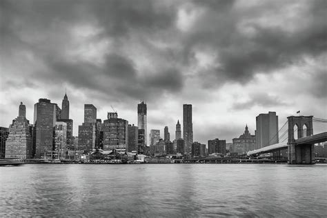 Black And White New York City Skyline Photograph By Mlenny Fine Art