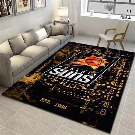 Phoenix Suns Area Rugs Basketball Team Living Room Bedroom Carpet Fan
