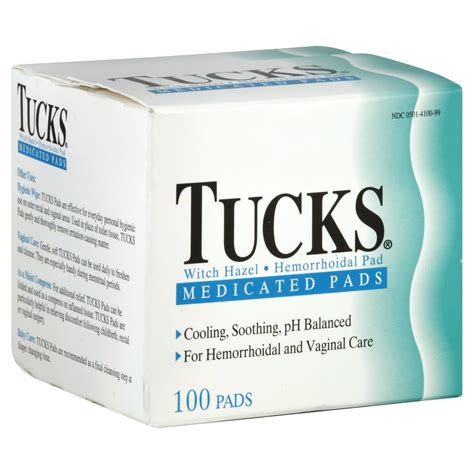 Tucks Medicated Pads 100 Pads
