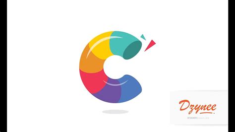 Illustrator Tutorials C Pipe Colorful Logo Youtube