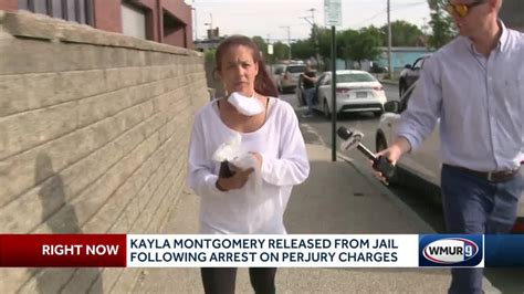 kayla montgomery released from jail following arrest on perjury charges youtube