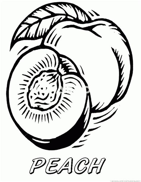 Everything has been classified in themes which are commonly used in primary education. Peach Coloring Pages | Coloring pages, Peach, Color