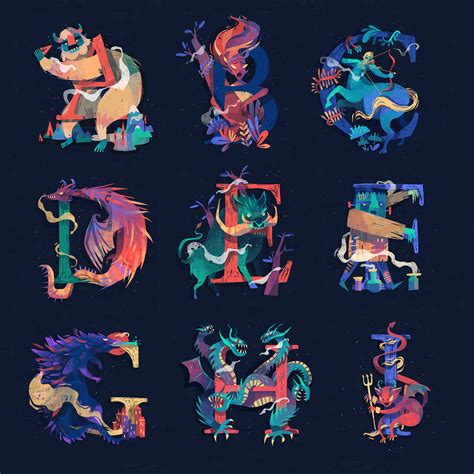 A Z Of Mythical Creatures And Monsters On Behance